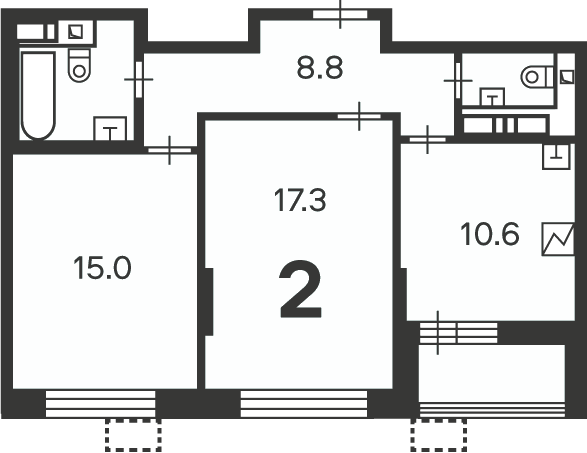 Планировка 2-комн.