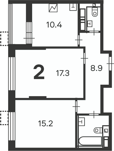 Планировка 2-комн.