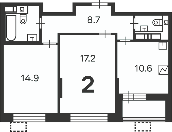 Планировка 2-комн.