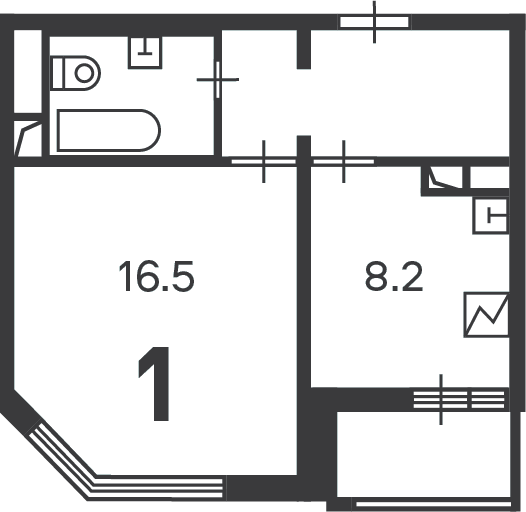 Планировка 1-комн.
