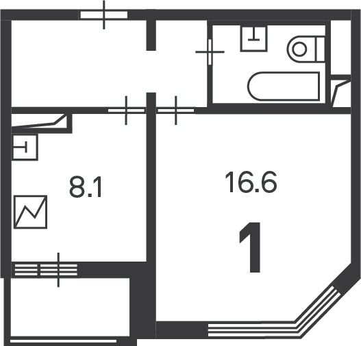 Планировка 1-комн.