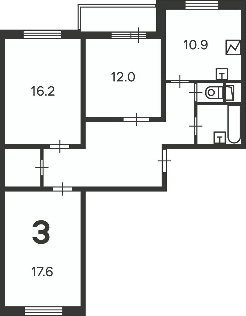 Планировка 3-комн.