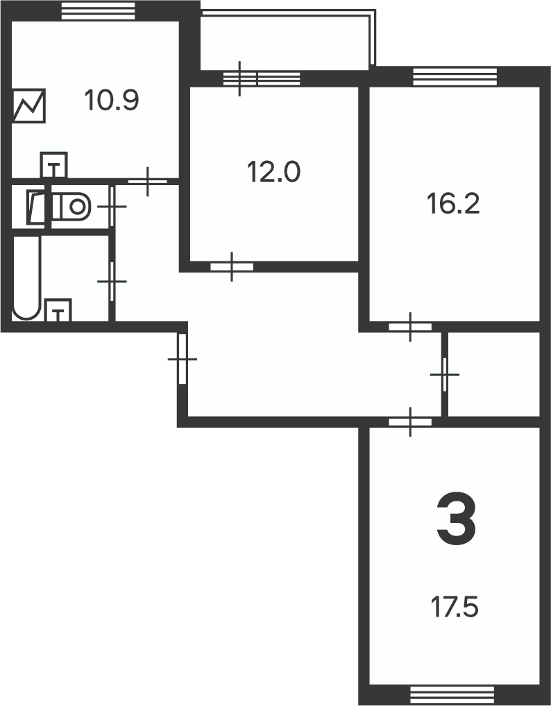 Планировка 3-комн.