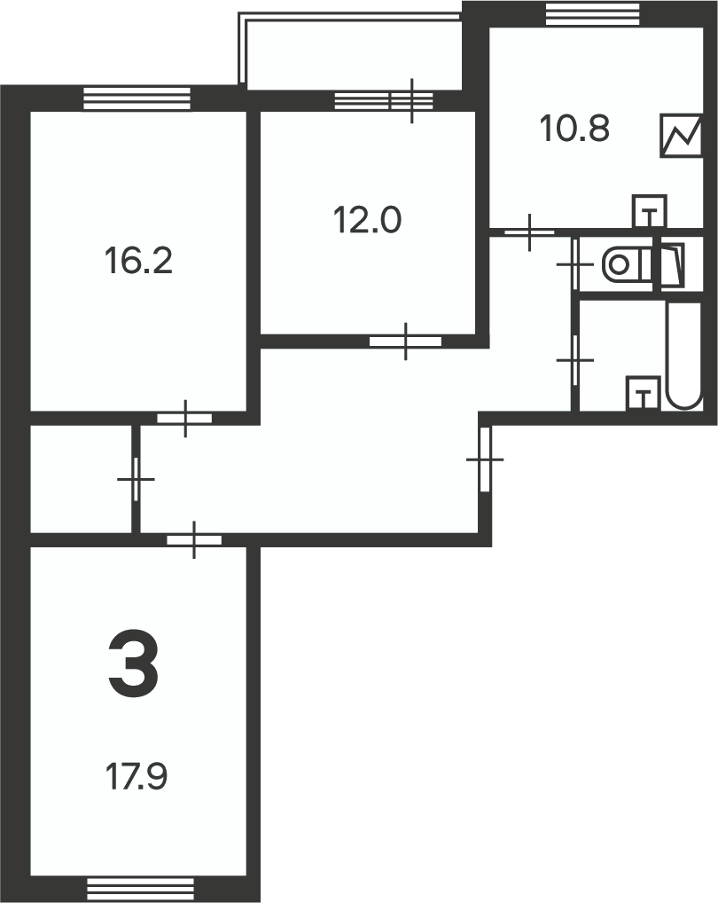 Планировка 3-комн.