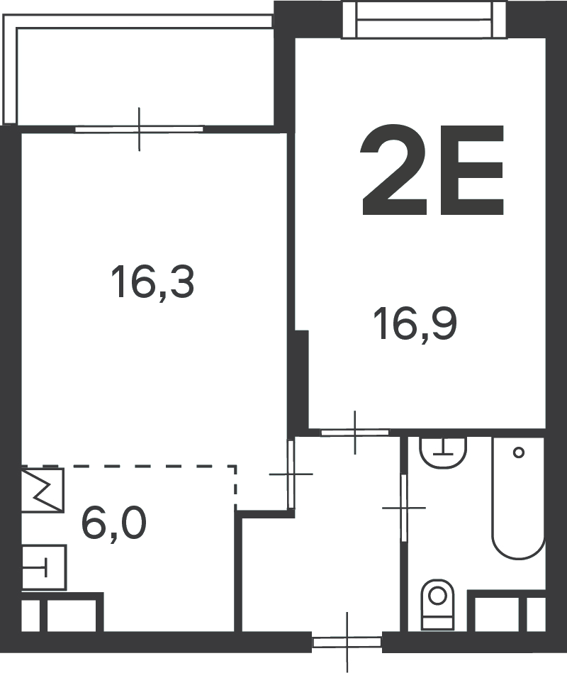 Планировка 2-комн.
