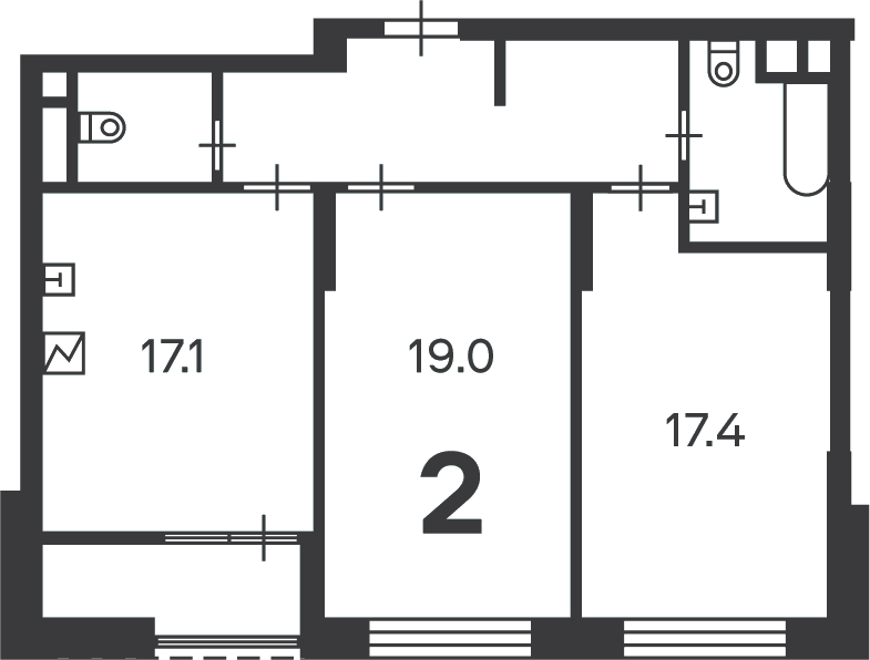 Планировка 2-комн.