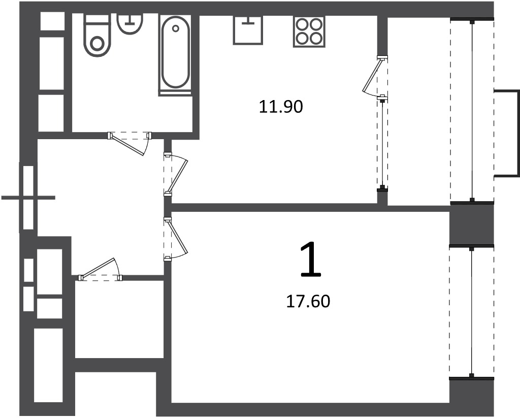 Планировка 1-комн.