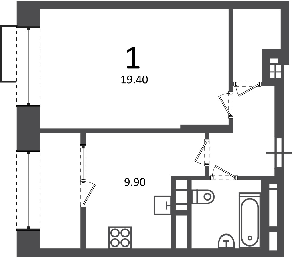 Планировка 1-комн.