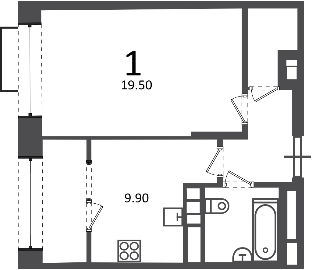 Планировка 1-комн.