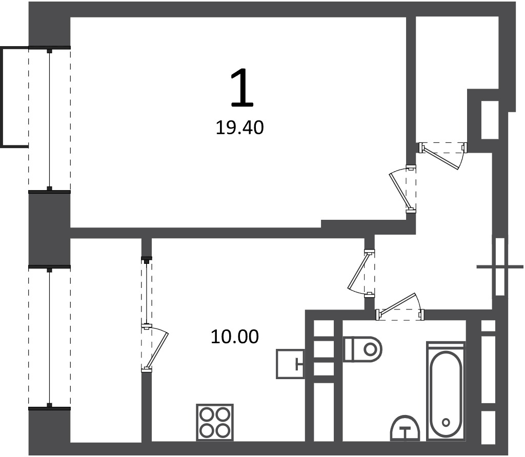Планировка 1-комн.