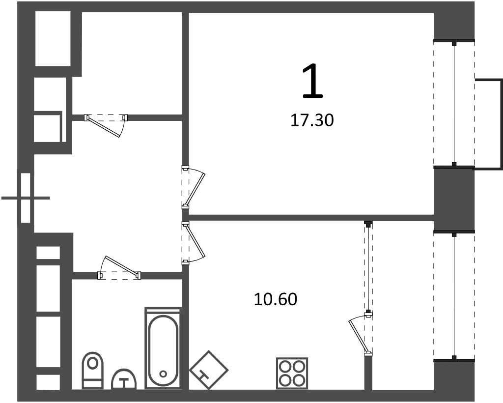 Планировка 1-комн.