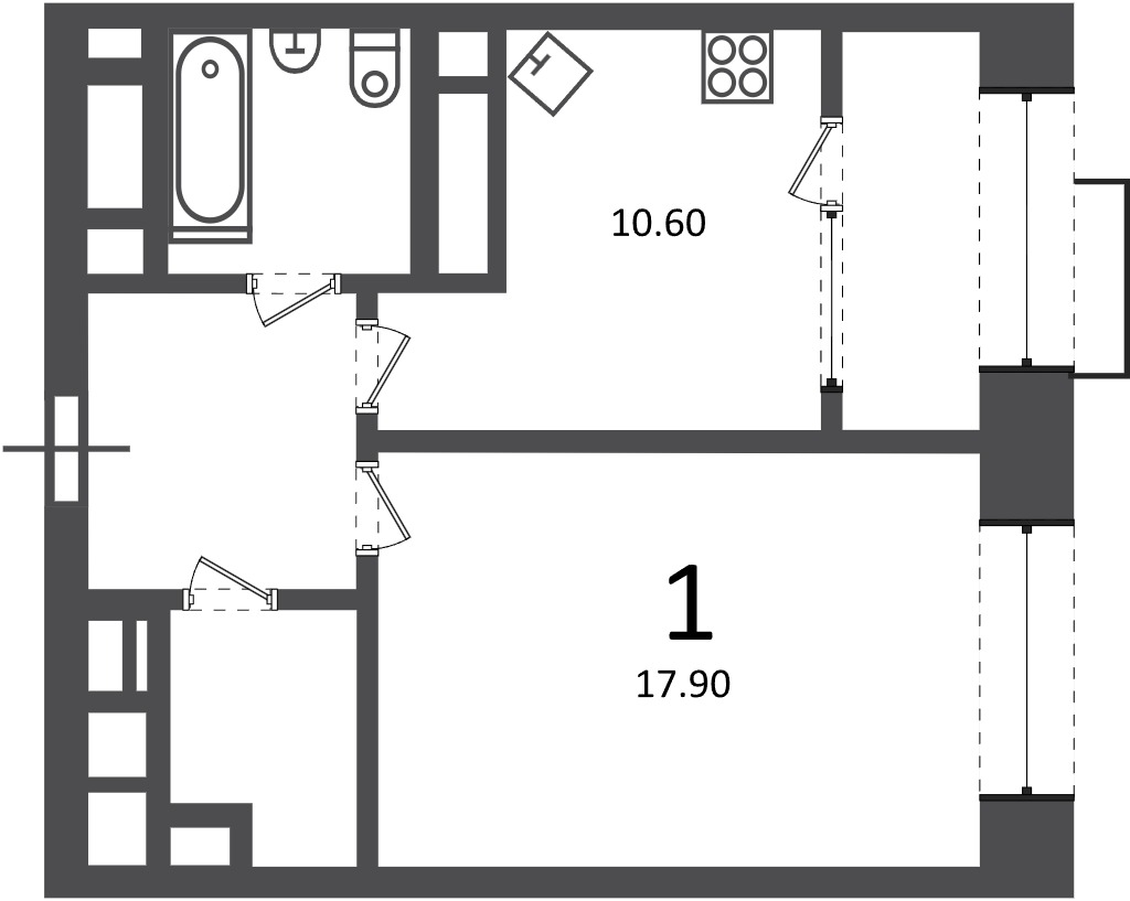 Планировка 1-комн.