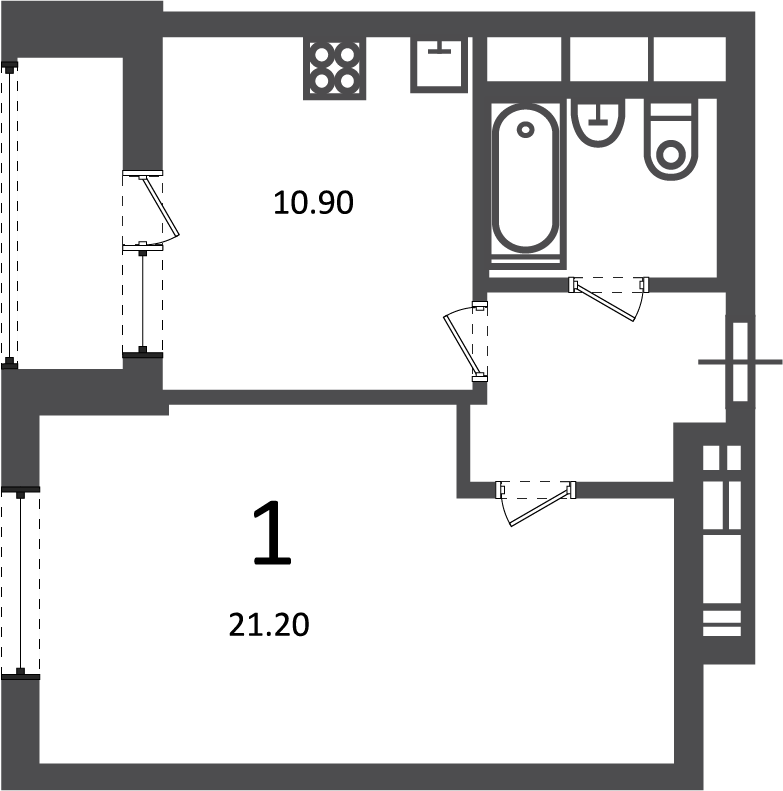 Планировка 1-комн.