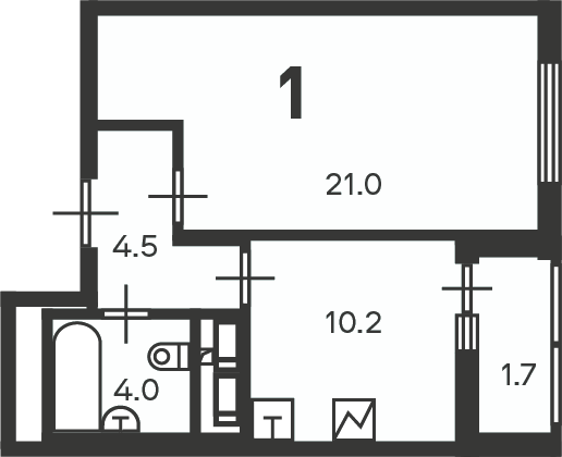 Планировка 1-комн.
