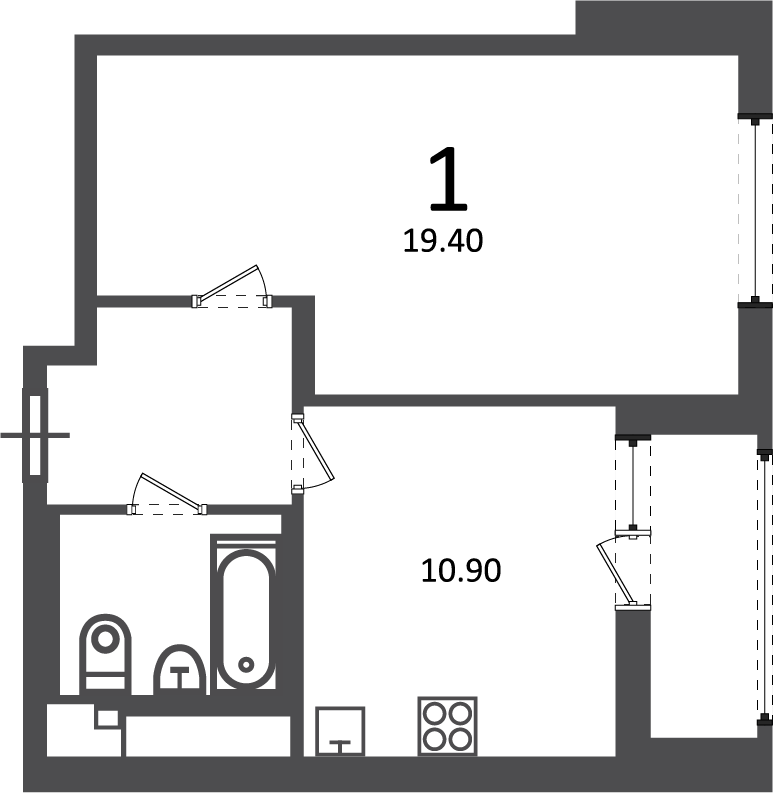 Планировка 1-комн.