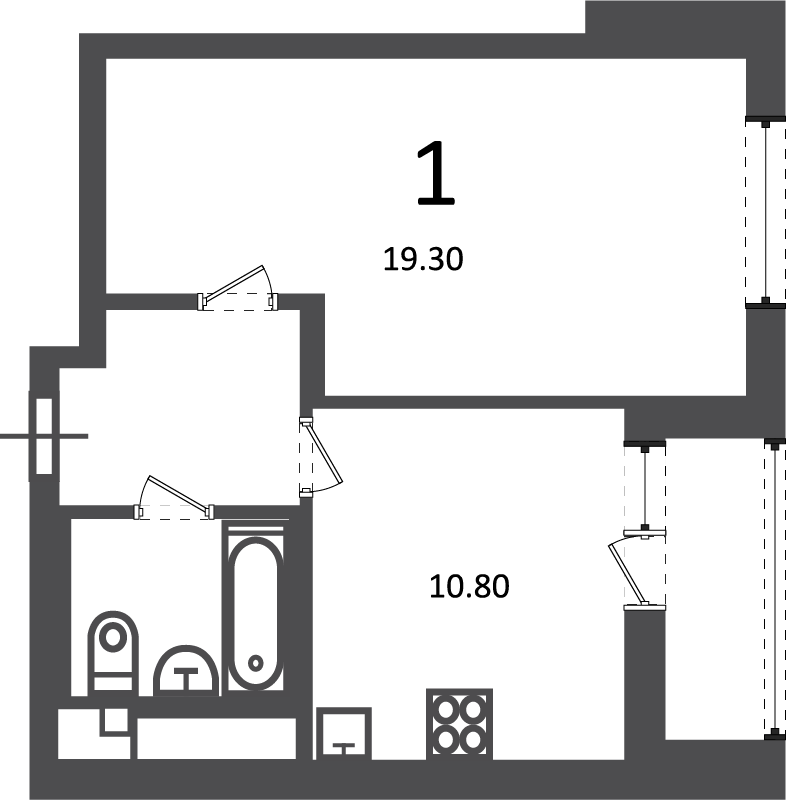 Планировка 1-комн.