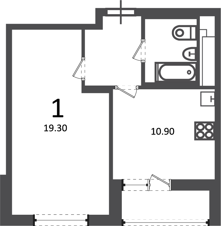 Планировка 1-комн.