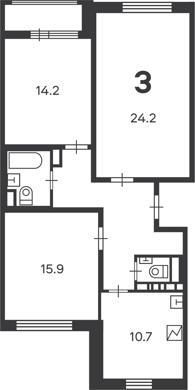 Планировка 3-комн.