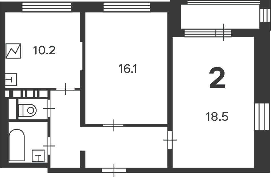 Планировка 2-комн.