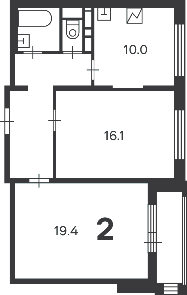 Планировка 2-комн.