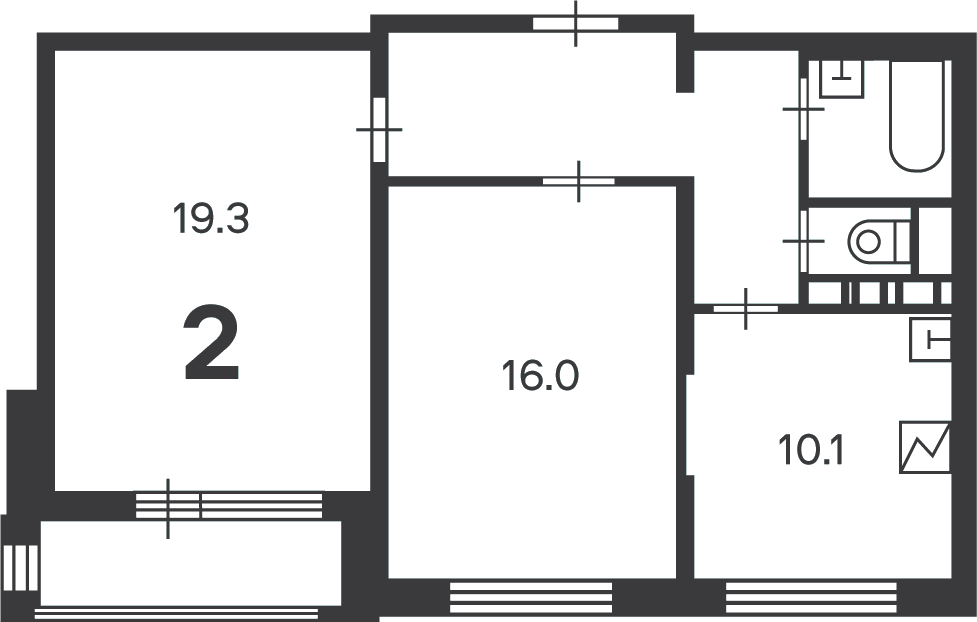 Планировка 2-комн.