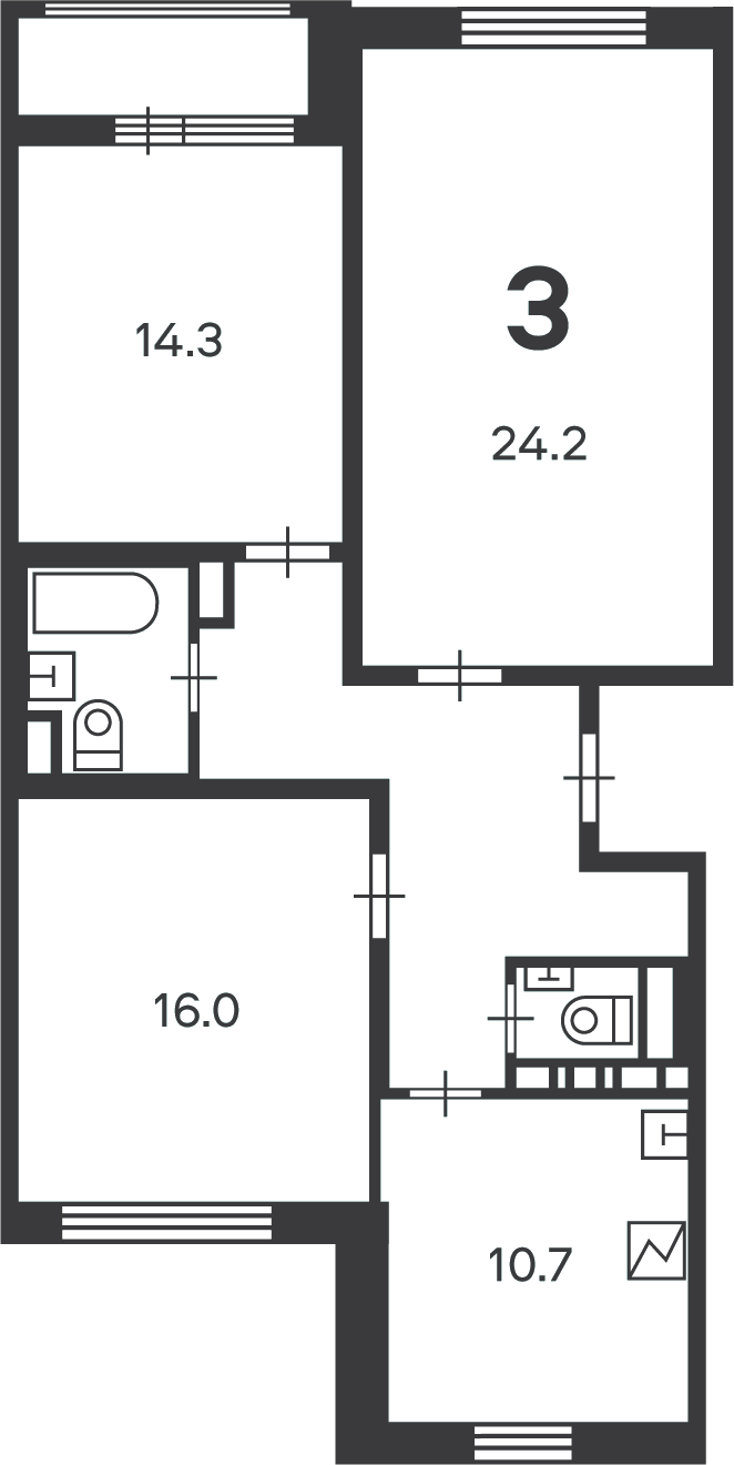 Планировка 3-комн.