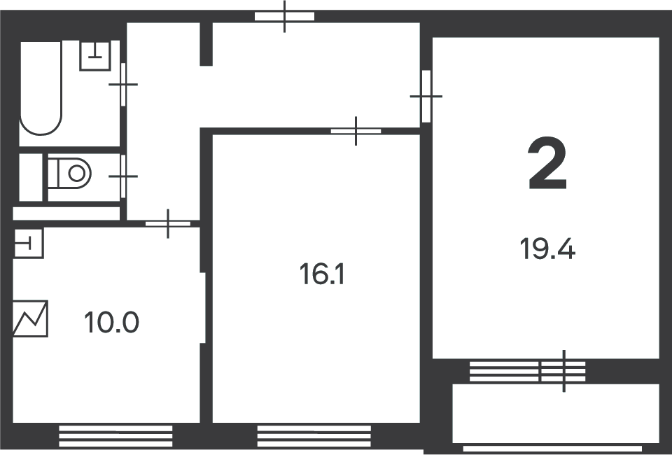 Планировка 2-комн.