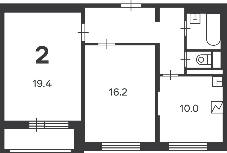 Планировка 2-комн.