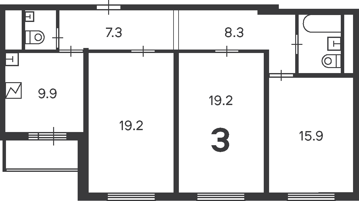 Планировка 3-комн.