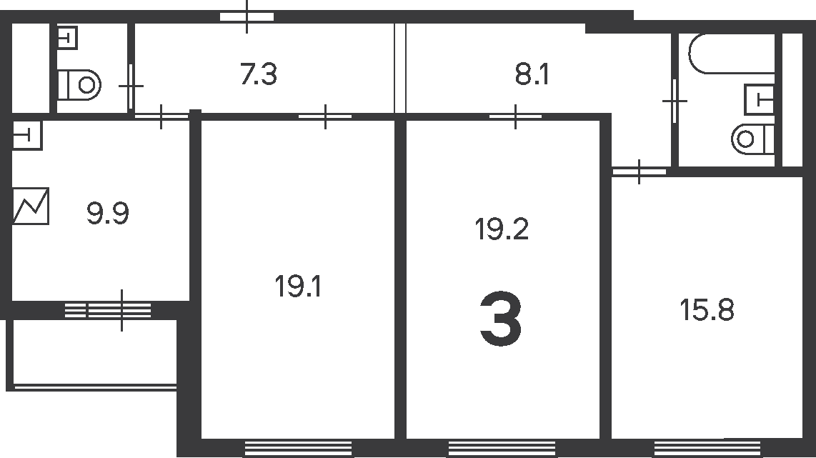 Планировка 3-комн.