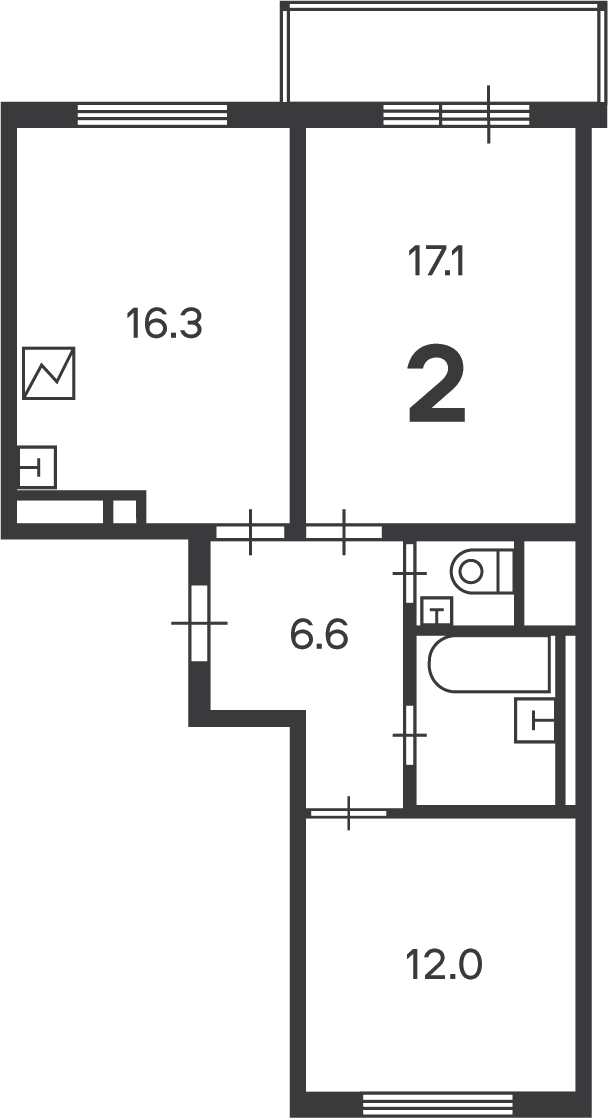 Планировка 2-комн.