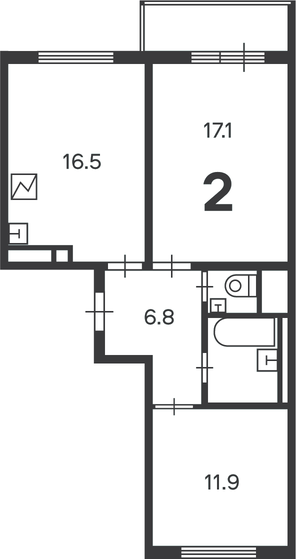 Планировка 2-комн.