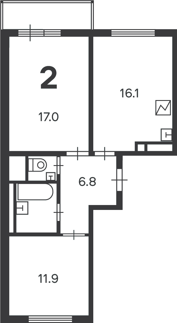 Планировка 2-комн.