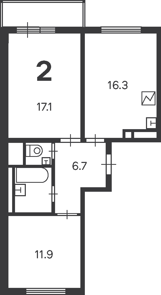 Планировка 2-комн.