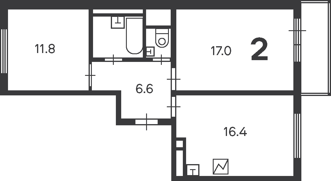 Планировка 2-комн.