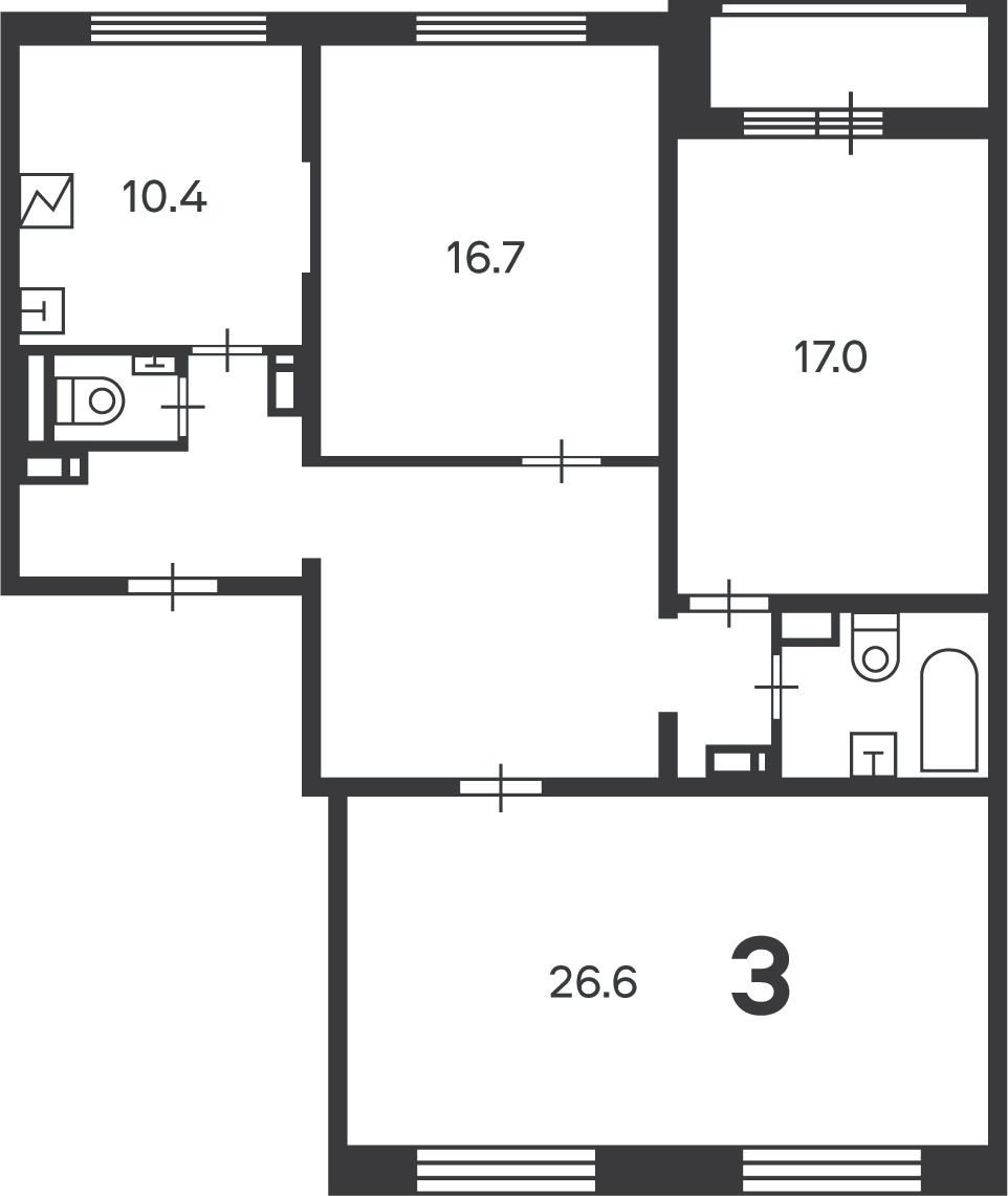 Планировка 3-комн.