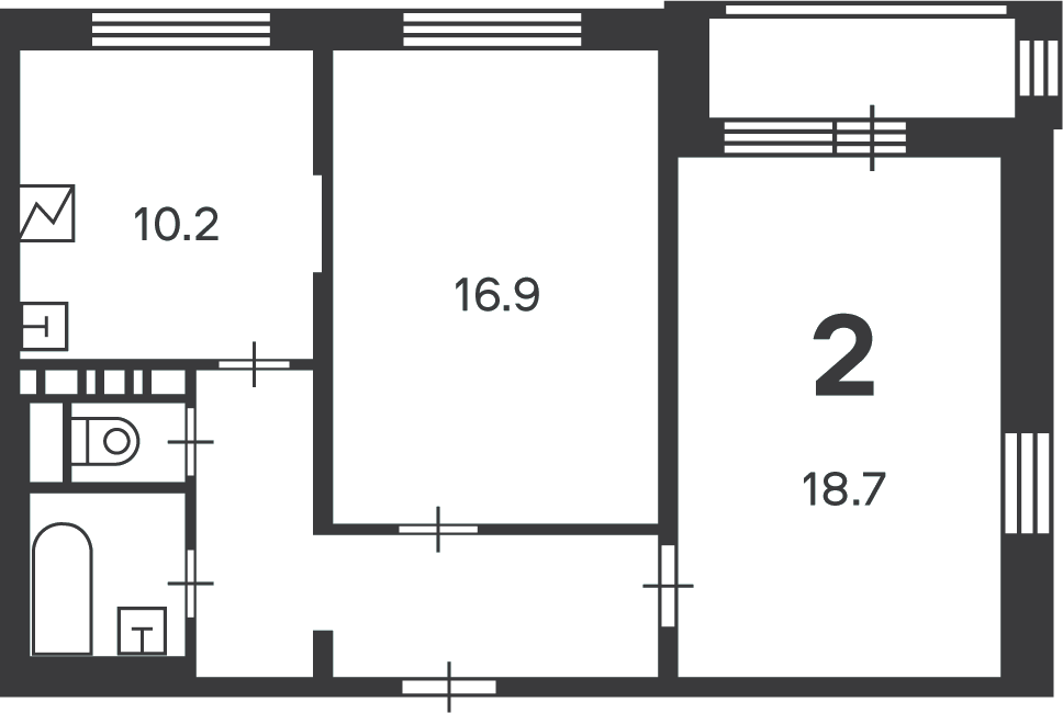 Планировка 2-комн.