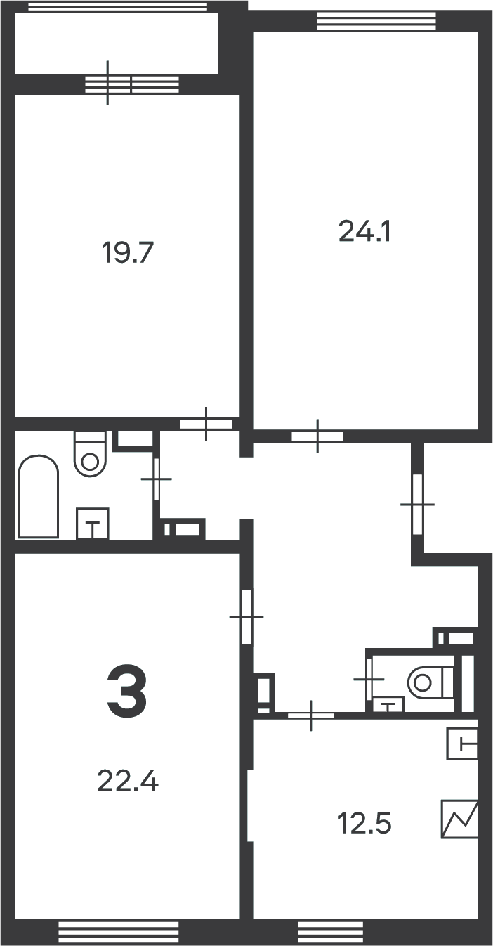 Планировка 3-комн.