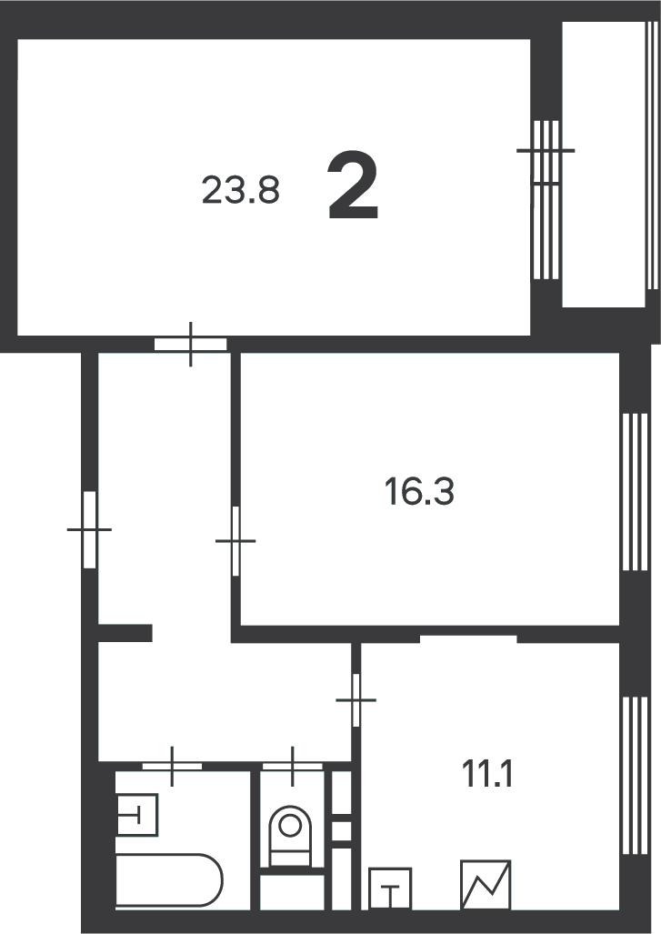 Планировка 2-комн.