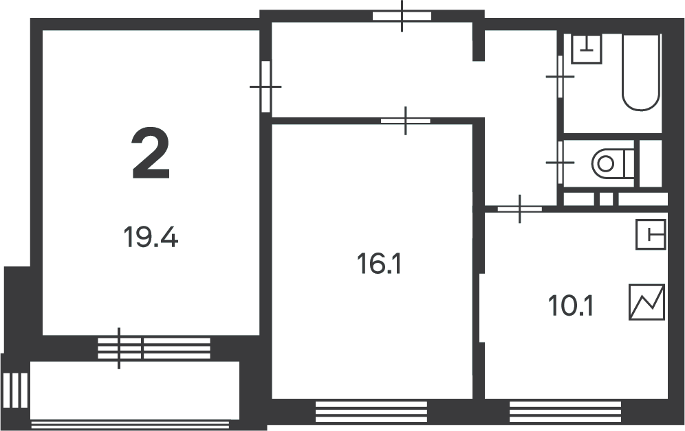 Планировка 2-комн.