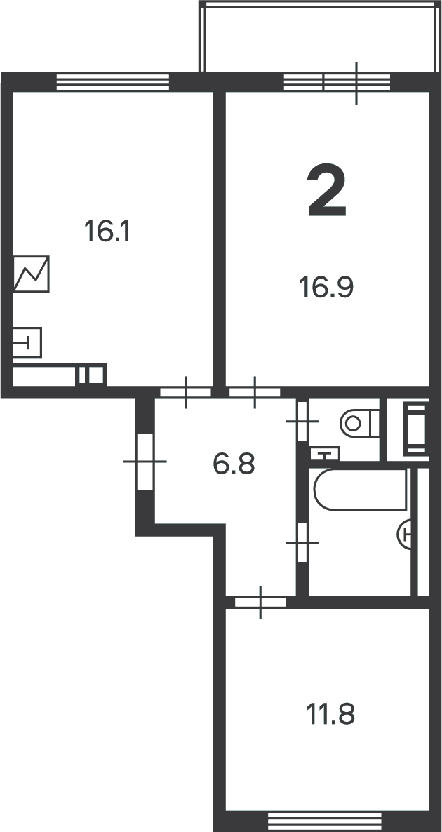 Планировка 2-комн.