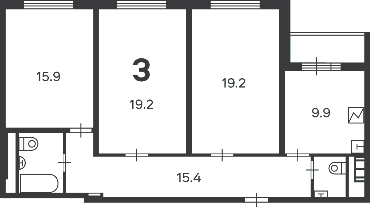 Планировка 3-комн.