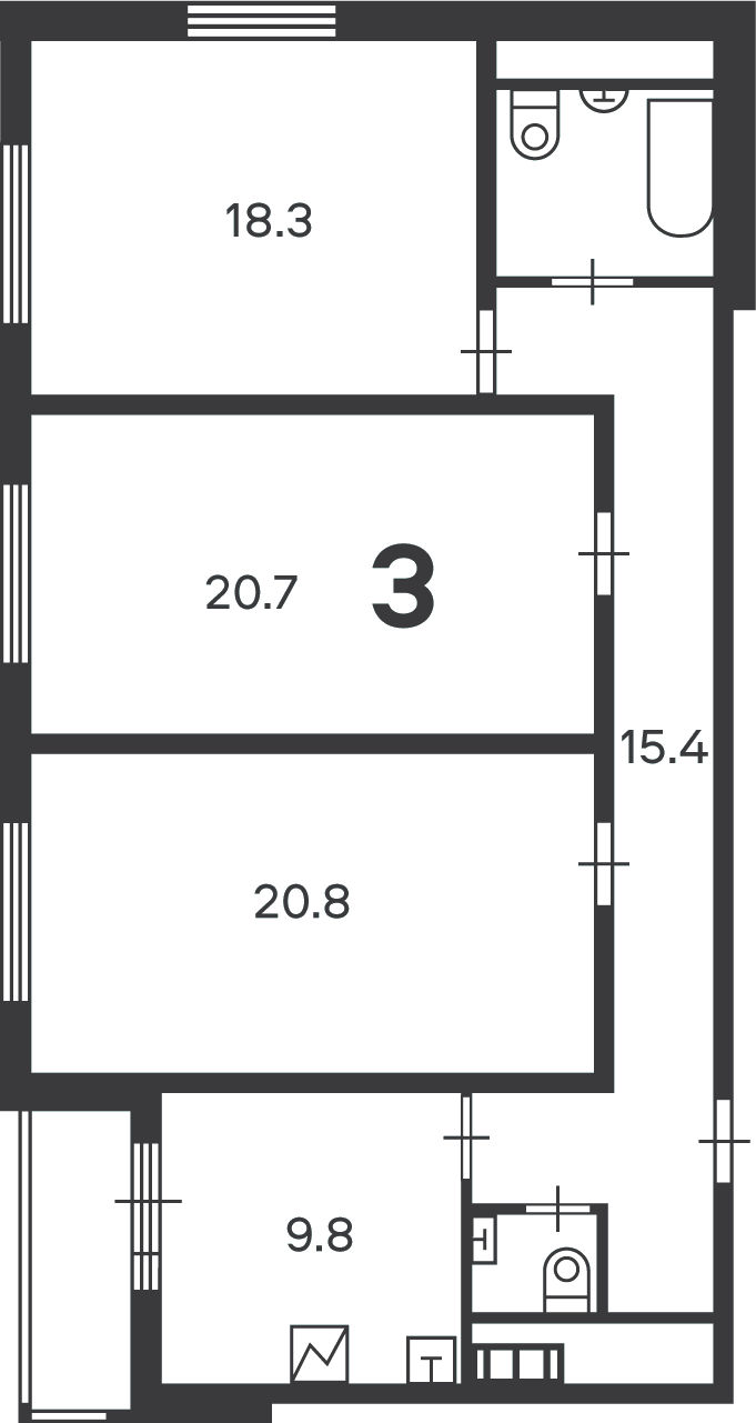 Планировка 3-комн.