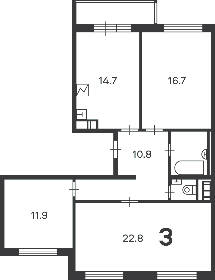 Планировка 3-комн.
