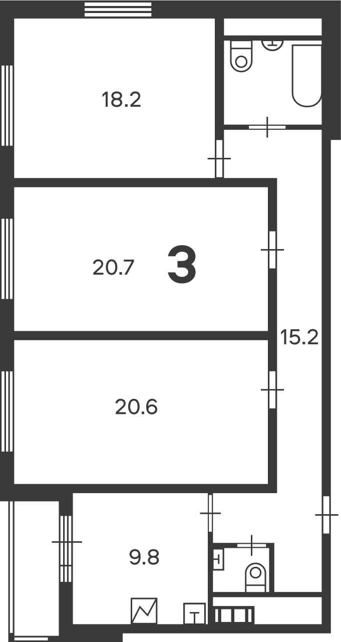 Планировка 3-комн.