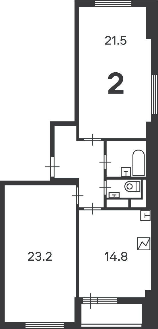 Планировка 2-комн.