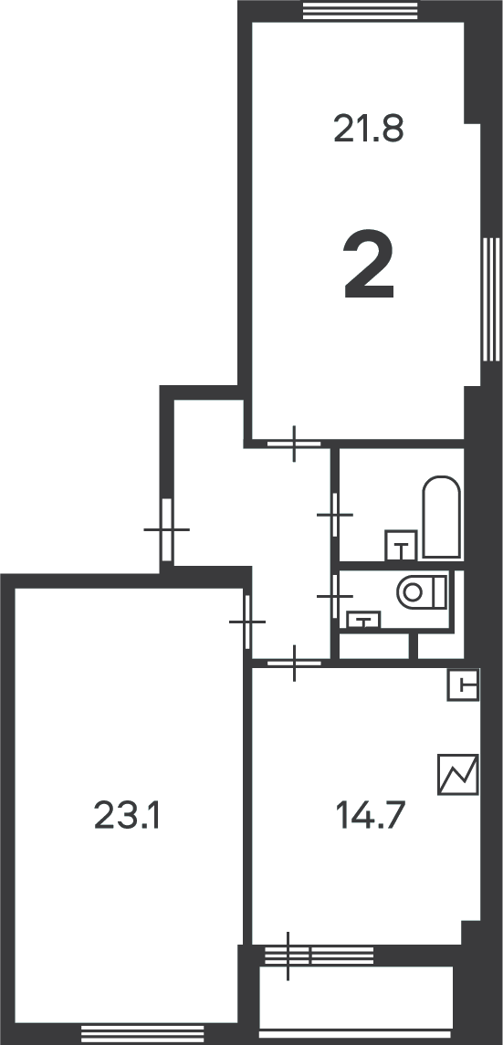 Планировка 2-комн.
