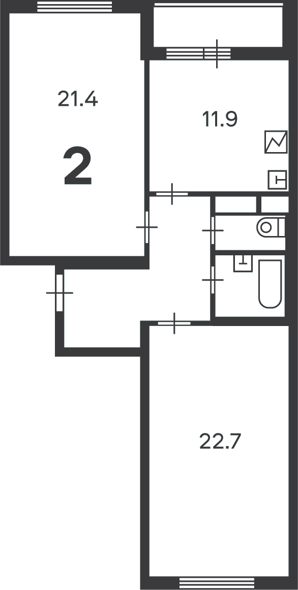 Планировка 2-комн.