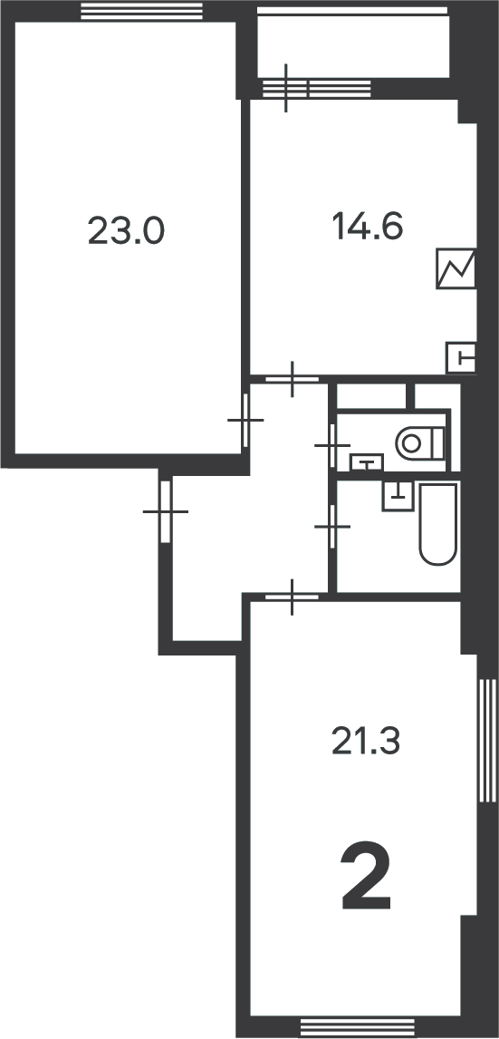 Планировка 2-комн.