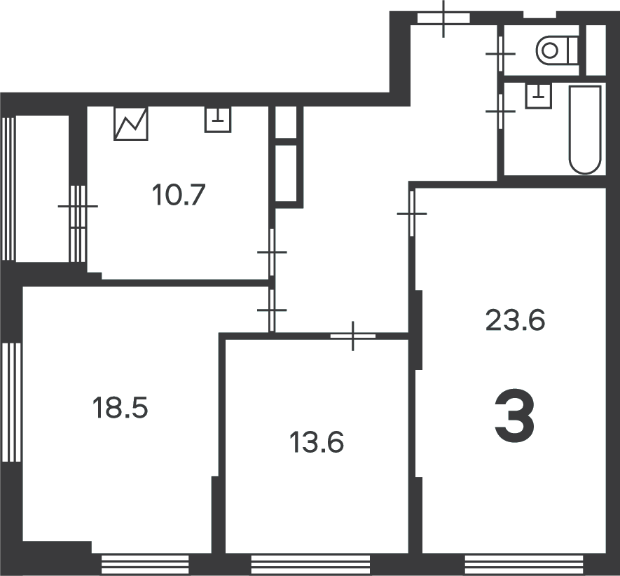Планировка 3-комн.